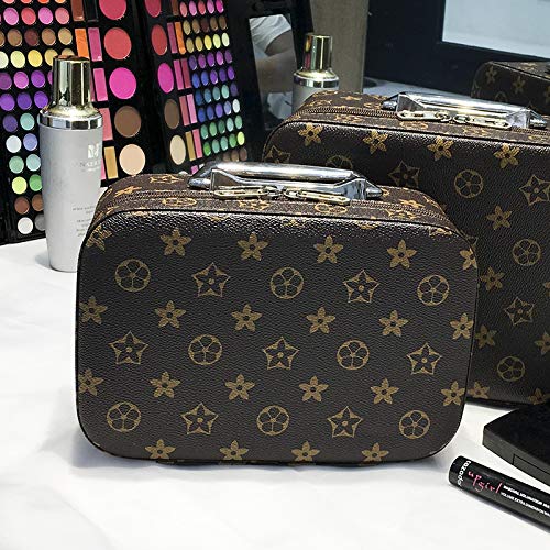 Preisvergleich Produktbild Kosmetiktasche größe tragbare kosmetiktasche aufbewahrungsbox harte schale tragbare kosmetiktasche aufbewahrungstasche große kapazität neue blumen (klein)