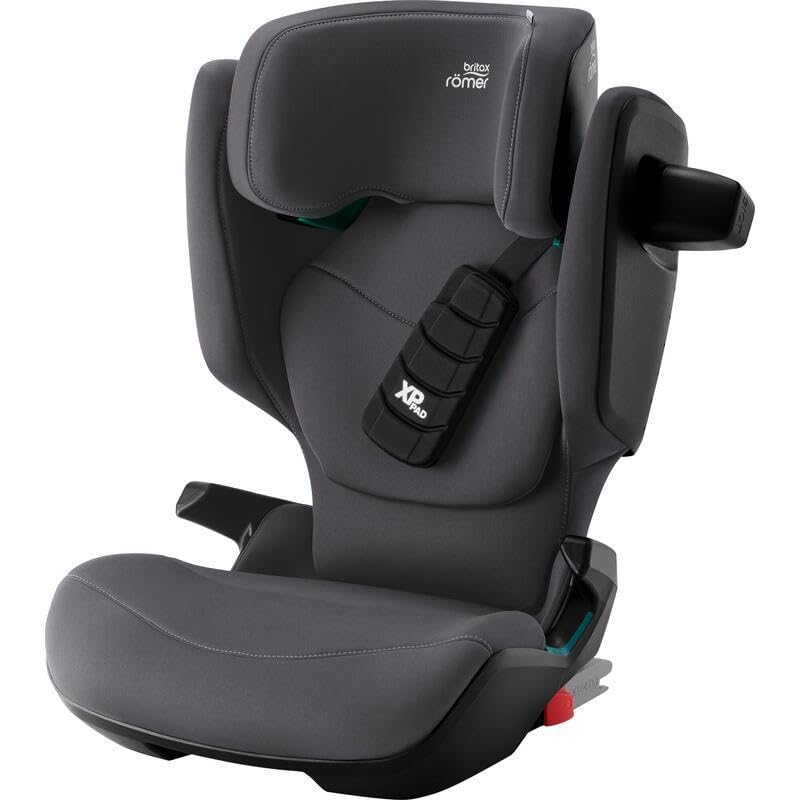 BRITAX KIDFIX PRO Asiento elevador de coche con respaldo alto con ISOFIX- de 3,5 años a 12 años, SICT, reposacabezas cómodo, fabricado en Alemania, 44 x 42 x 63 cm, gris medianoche