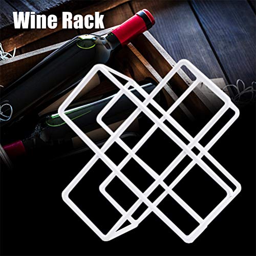 Soporte para botellas de vino de acero negro miniatura 5