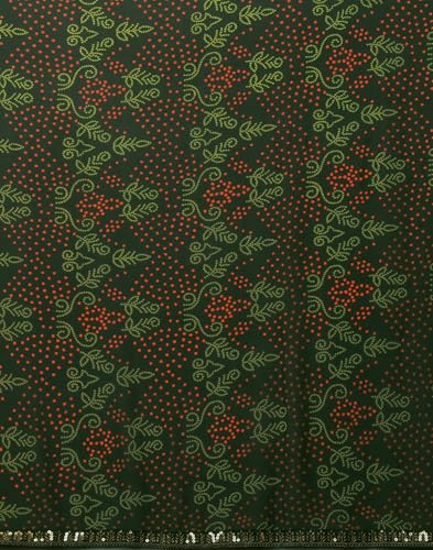 Image of SIRIL Women's Georgette Bandhani Printed Saree With Unstitched Blouse Piece