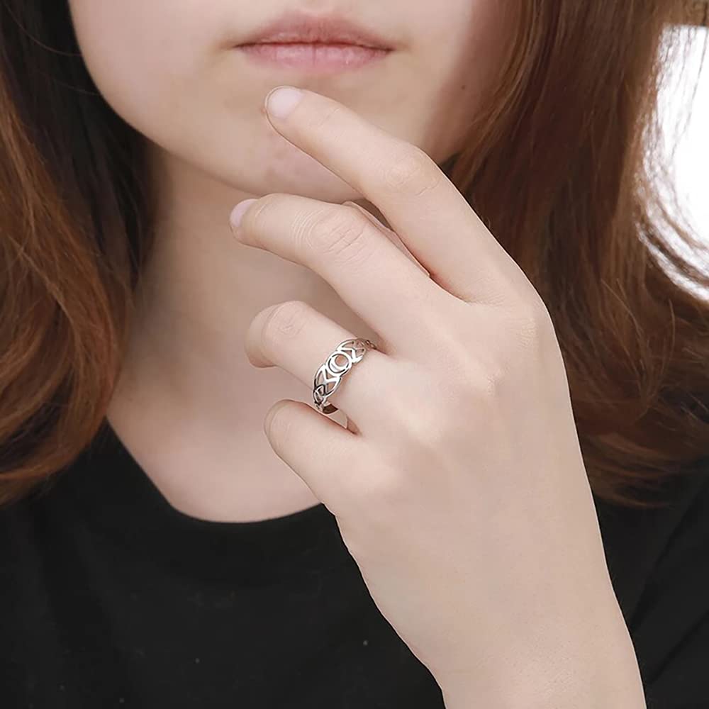 Ring Mond aus Edelstahl und verstellbar, Astrologischer Schmuck und romantisches Geschenk für Damen silber