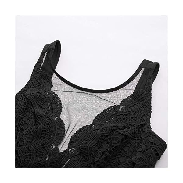 GRACE-KARIN-Women-Sleeveless-Lace-Patchwork-Deep-V-Neck-A-Line-Flared-Party-Dress GRACE KARIN Women Lace Patchwork High Waist Slim Fit A-Line Flare Party Dress L Black