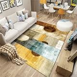 AU-OZNER Alfombra Dormitorio Alfombra marrón, Alfombra de Yoga a Prueba de Polvo y de Cuidado práctico para Puerta de bañoalfombras Dormitorio,marrón,120x140cm
