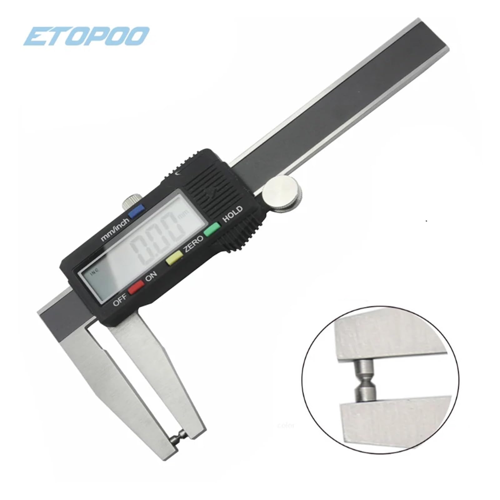 Mikrometr cyfrowy Suwmiarka Cyfrowa Do Tarcz Hamulcowych Ze Stali Nierdzewnej 0-60 Mm Elektroniczny Zacisk Hamulcowy Suwmiarka Tarczowa Miernik Grubości Opon Linijka(Digital type)