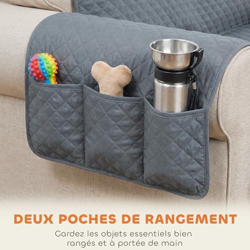 Housse de canapé 3 places imperméable et lavable pour chien et chat