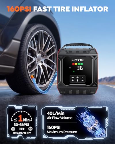 UTRAI 8000A Jump Starter with 160PSI Compressor