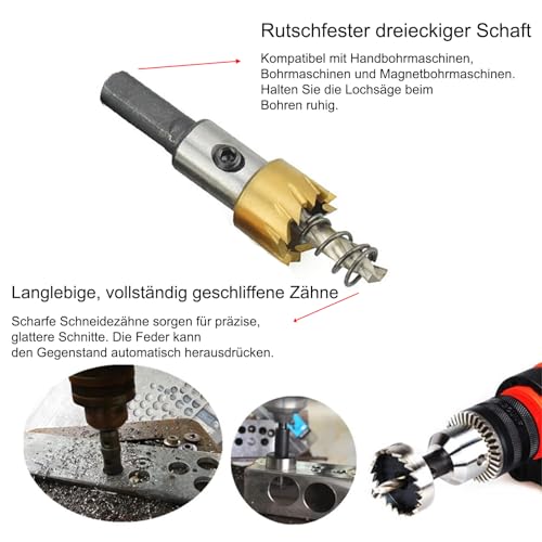 Messing Türspion mit Sichtschutz 220° Weitwinkel Optische Glaslinsen Bohrloch Durchmesser 16mm Messing Spion mit Lochbohrer mit Bohrer Einstellbare Länge Türspion für 35-60mm Dicke Türen