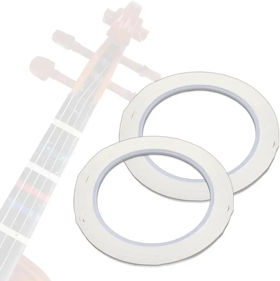CashBeat Fita de dedo de violino de 2 rolos, 66 m, fita de dedo de violino para escala, ideal para iniciantes e instrumentos orquestrais (branca)