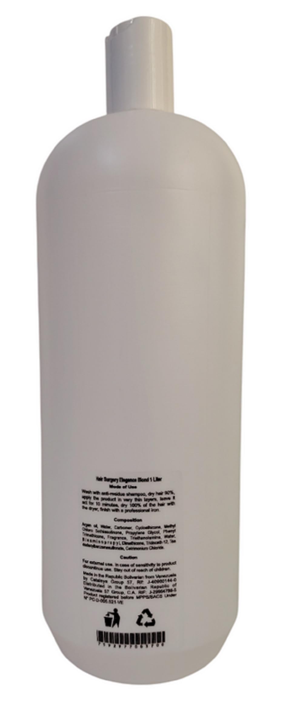 Elegance Blond Hair Surgery. Natural smooth effect. Restores, Hydrates and Mattifies. (1000ml o 33fl oz Only Surgery)