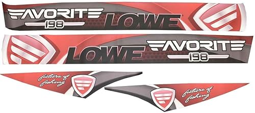 Miniatura 3 de Lowe Boat Graphic Decal Stickers 2340149  Favorite 198 USA Red (juego de 4)