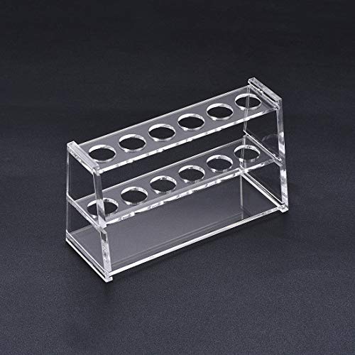 uxcell acrylic test tube holder rack 6 wells for 10ml centrifuge tubes clear