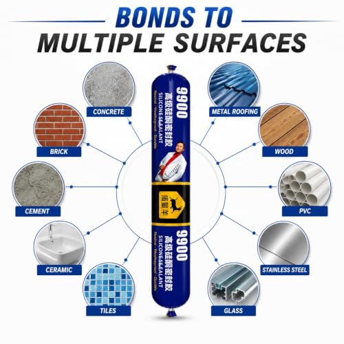 Image of Crack Filling Glue, Concrete Crack Filler Sealant, High Elasticity Cement Crack Filler & Wall Gap, Fast Drying Asphalt Crack Repair for Slabs, Joint Self-Leveling Waterproof Caulking (2)