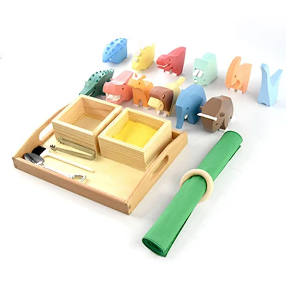 ttnmrc Montessori Magnetic Wooden Animal Assembly Puzzle Set