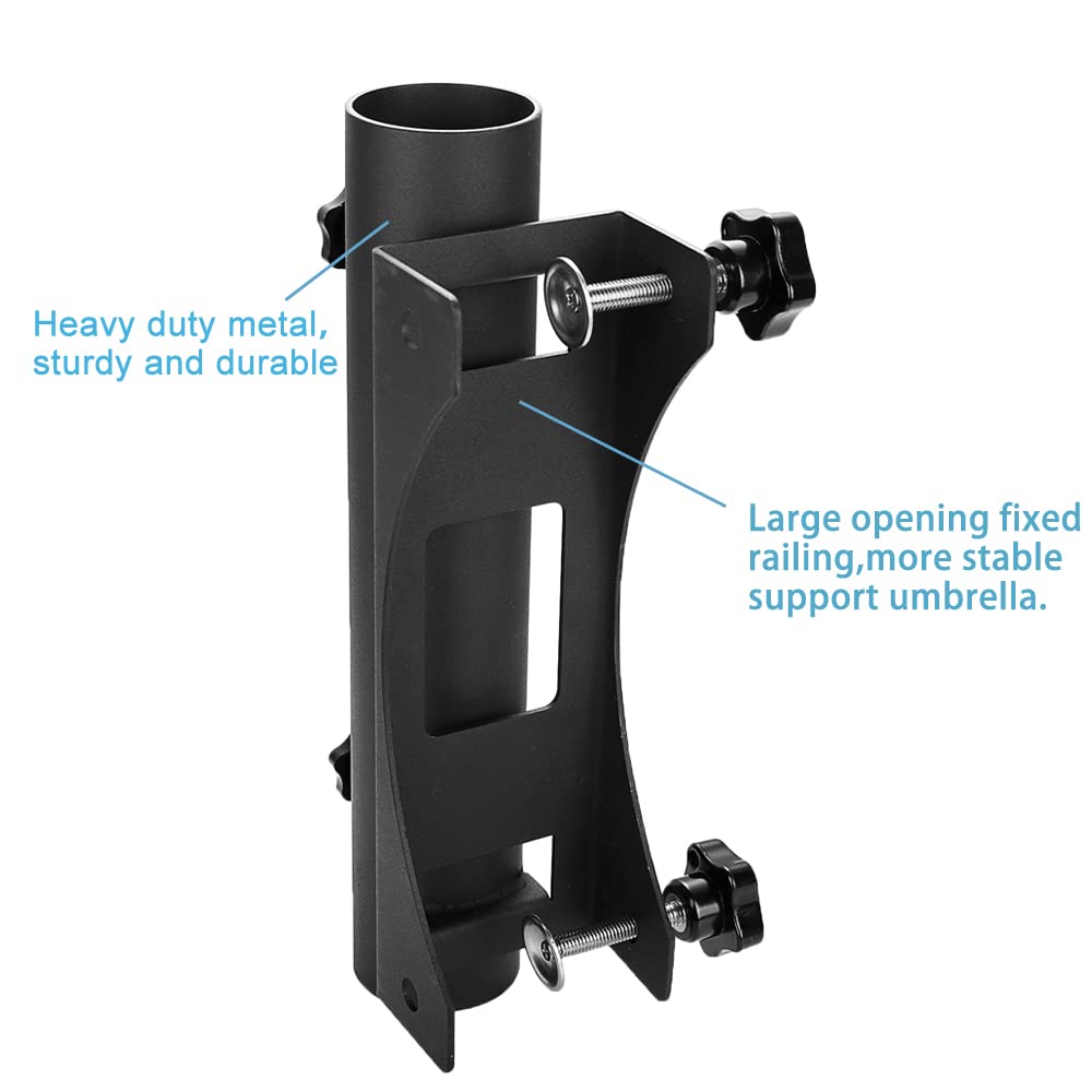Supporto per ombrelli da esterni, resistente, montaggio su pali da 5,1 cm per ponti, banchine, pontoni, patio, tavoli da picnic (1)