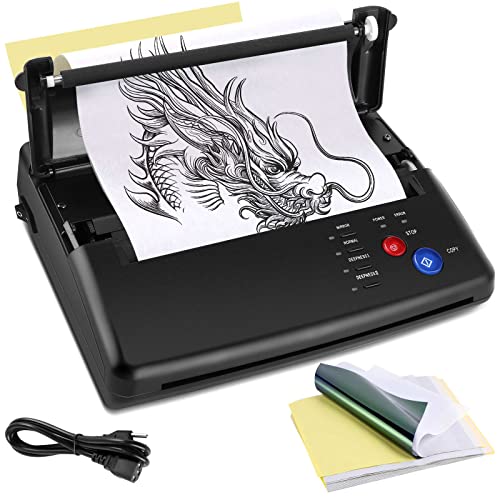 El mejor review de Tatuajes gratis los 7 más buscados. 33 CORIEOSD Máquina De Plantilla De Transferencia De Tatuaje 2022, Kit De Tatuaje, Impresora De Copiadora Con 20 Uds, Papel De Transferencia Gratis Para Impresora De Plantilla De...