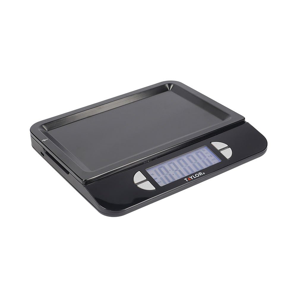 Taylor Pro Accurate Usb-Rechargeable Kitchen Scale Black 19X20.5cm