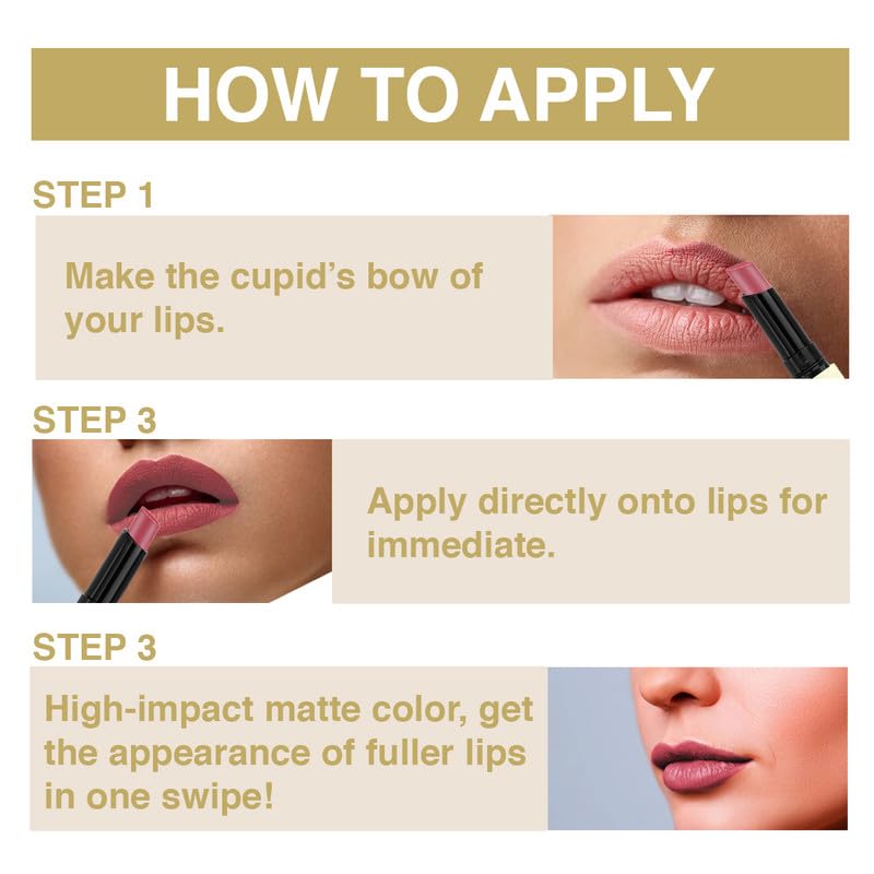 Image of INSIGHT Professional Air Matte Lipstick | Smooth Finish | All Day Comfort | Infused with Rosehip Oil and Avocado Butter | One Swipe Color - (Elsa) (3g)