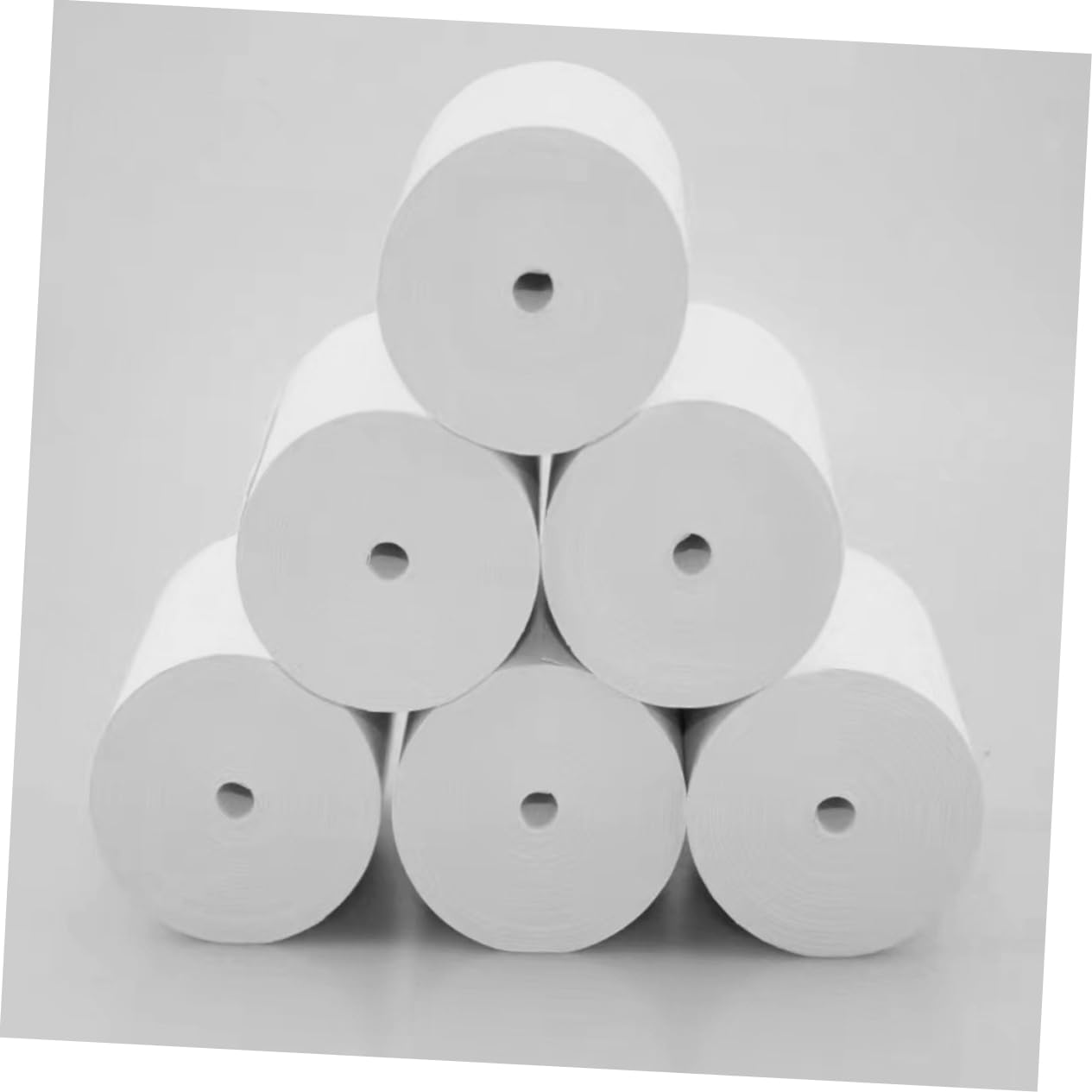 HOMSFOU 25 Rollos Papel Térmico para Registradora, Impresión Clara, Resistente, para Supermercados y Establecimientos