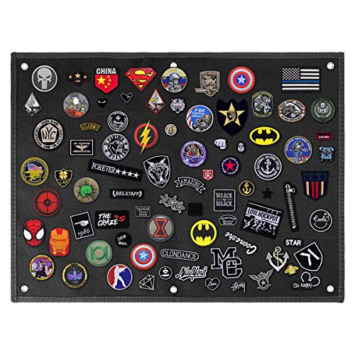 IronSeals Tactical Board Patch Organizer Holder Display with Loop Surface, Steel Ring and Flag Patch - Thumbnail 2