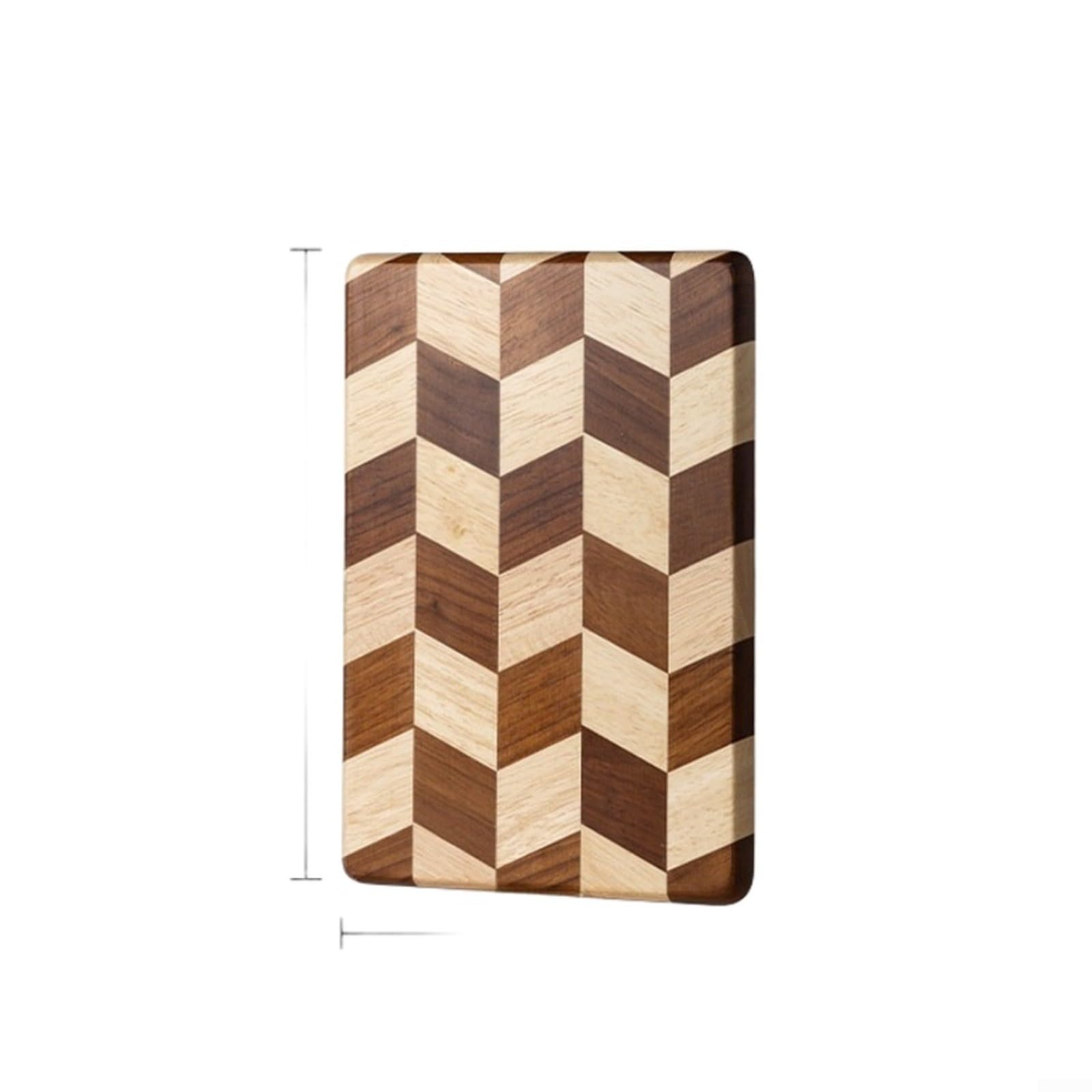 Tagliere in legno a scacchiera, antiscivolo, spesso 25 cm, liscio, lucido, per superficie, facile da pulire, resistente, per cucina (B)