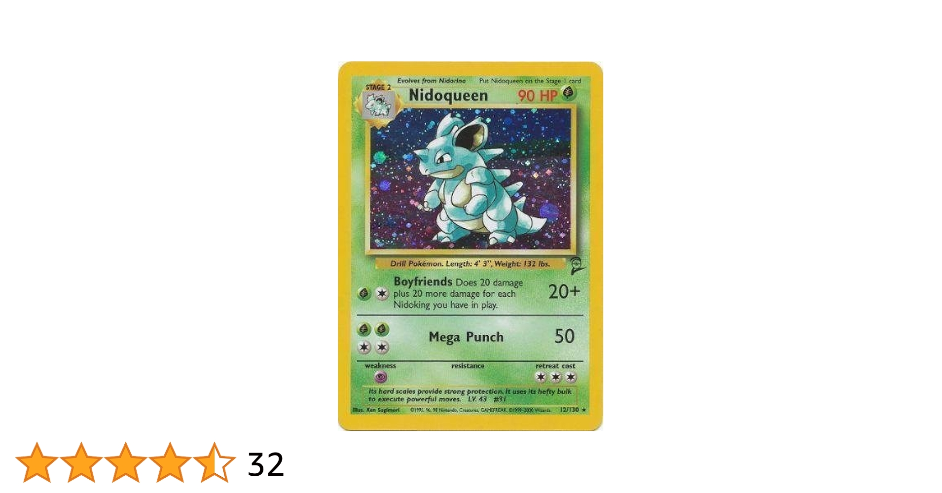 英語版初期ポケモンカードNidoqueen holo