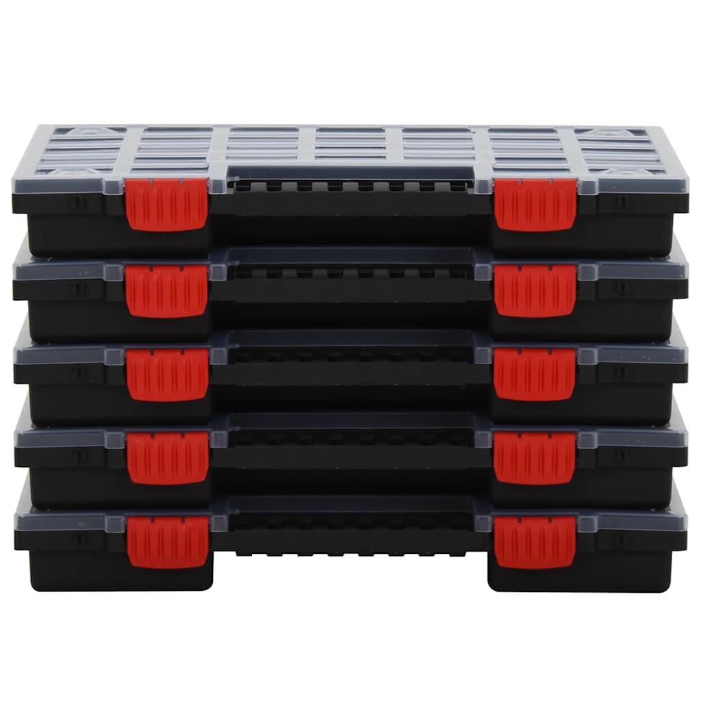 vidaXL 5X Cajas de Accesorios Surtido Herraminetas Estuche Organizador Contenedor Tornillo Almacenamiento en Garaje Taller Polipropileno