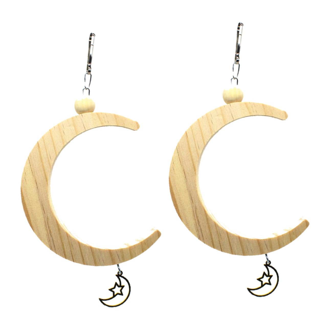 Abaodam 2Pcs Parrot Swing for Birds Compact Hanging Decor Encourages Exercise and Coordination Bird Enrichment Supply Random Styles for Parakeets and Birds