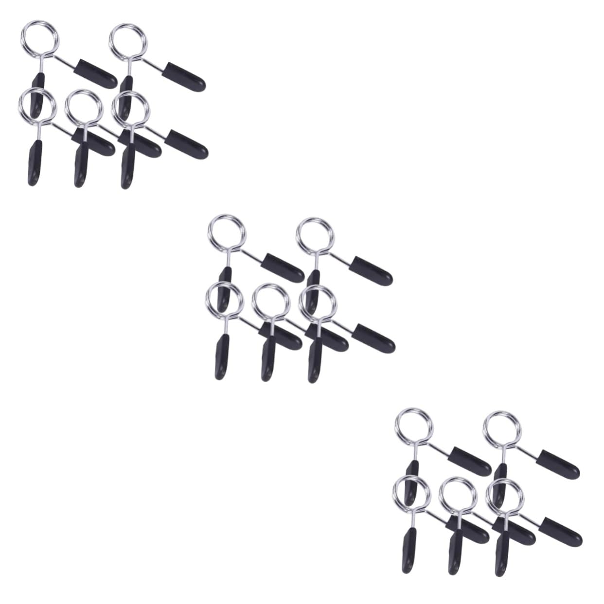 BESPORTBLE 3sets 24mm Dumbbell Barbell Clips Spring Collars Weight Clamps for Dumbbells Barbell Spring Clip Collars 5pcs*3