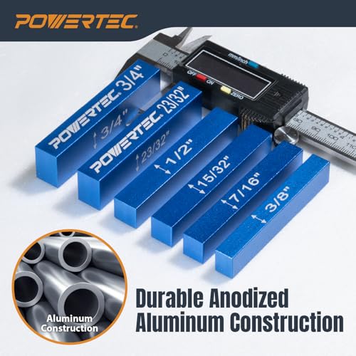 POWERTEC 71843 Setup Blocks Height Gauge 15pc Set - Premium Woodworking Tools for Router and Table Saw Accessories - Image 6