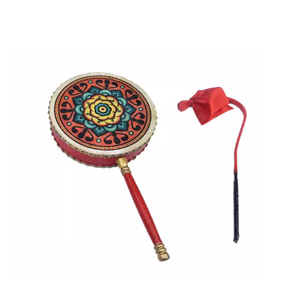 Tambor de mano, incluidas baquetas, accesorio de danza para celebraciones y actuaciones étnicas,B,30CM