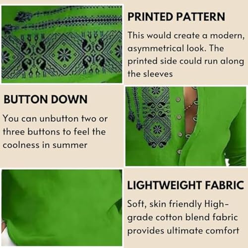 Image of Amazon Brand - INKAST Men's Cotton Blend Mandarin Collar Self One Design Full Sleeve Casual Short Kurta