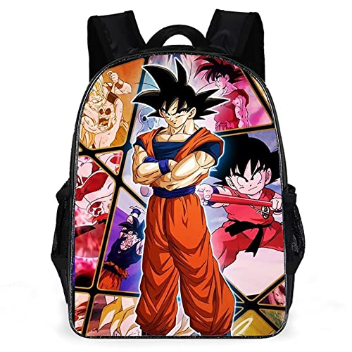IFHDO D-ragon Mochilas Infantiles, Goku Mochila Kids Escolar Mochila 3D Printed Mochila Animados...