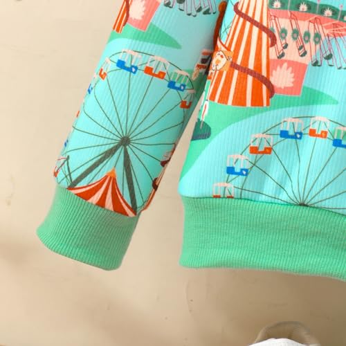 Toddler Boys Girls Sweater Autumn/Winter Long Sleeve Strips Christmas Day Print Sweater Girls 𝐉ersey Full Zip Jacket4