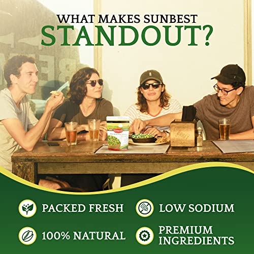 Sunbest Natural - Wasabi Peas, Whole Green Peas Spicy Snacks For Cooking & Baking, Pea Snacks For Salads & Meals, Non-Gmo, Gluten-Free, Vegan Peas Bulk Wasabi Snacks, 3 Lbs #TOP5