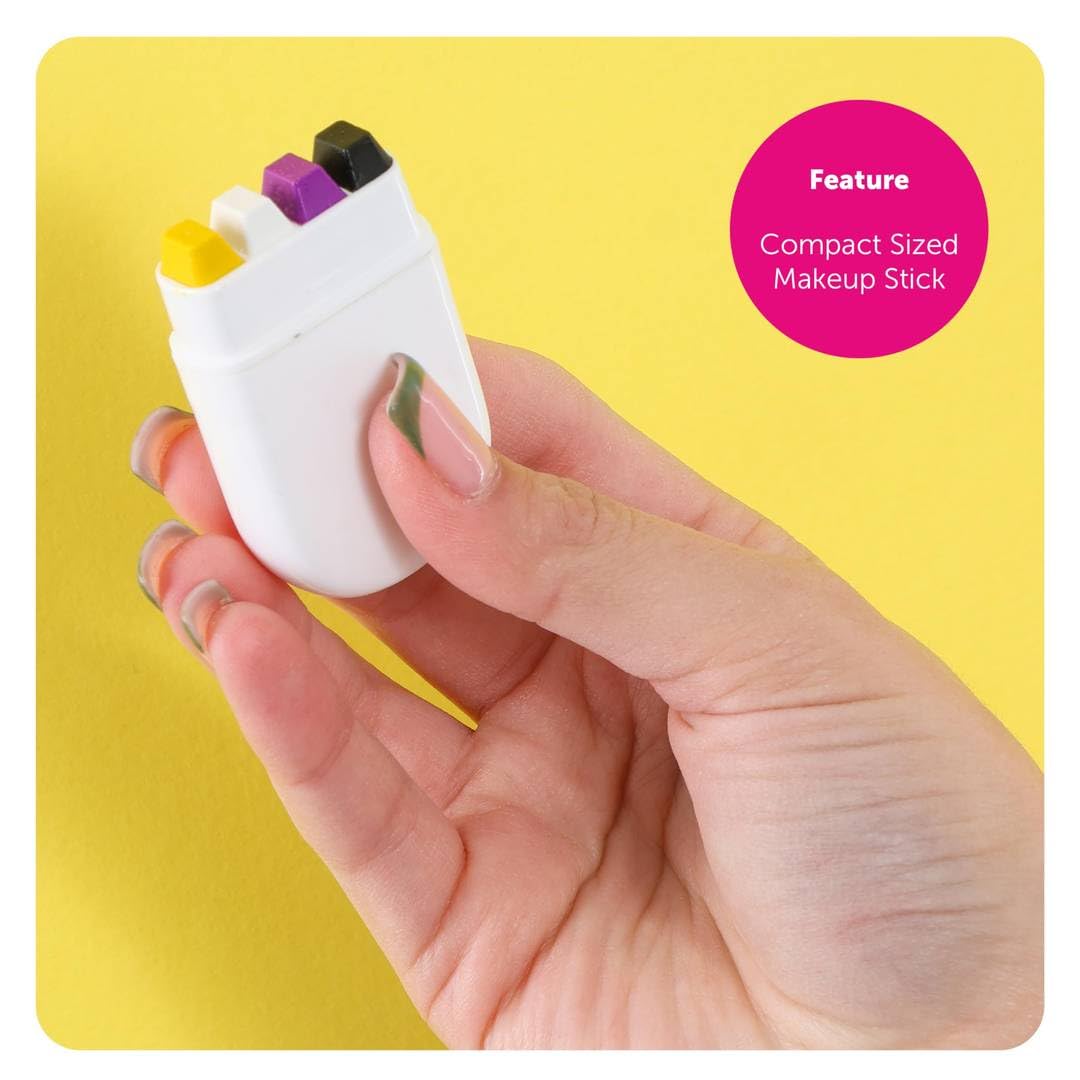 LOVETRENDS Bâton de maquillage pour visage drapeau panexuel - Rose, jaune et cyan - Maquillage LGBTQ+ Pride
