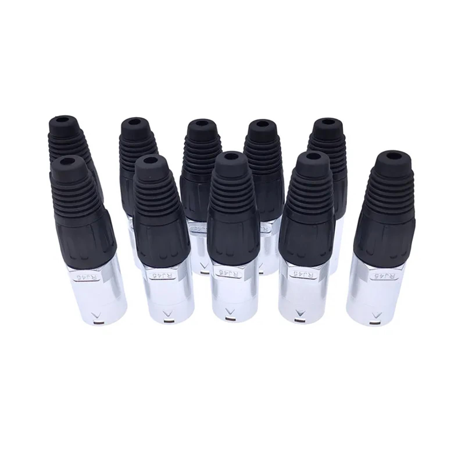 Conector RJ45 de red 8p8c con chasis plateado para panel de enchufe D Ethernet duradero 8
