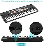 49 Key Kids Piano Clavier, Piano électrique pour débutants avec Microphone forsToddlers, Jouets de musique Cadeaux de Noël d'anniversaire pour les enfants de 3 à 12 ans