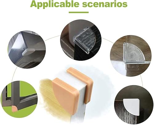 Miniatura 5 de Protectores de esquina para muebles, silicona a prueba de bebés, protectores de esquina suaves adhesivos para niños, 10 unidadespaquete