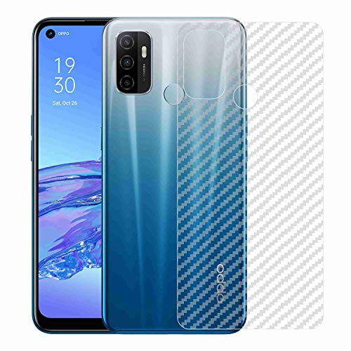 Image of Compatible with Oppo A53 Back Screen Protective Film Carbon Fiber Skin Transparent Screen Guard Sticker