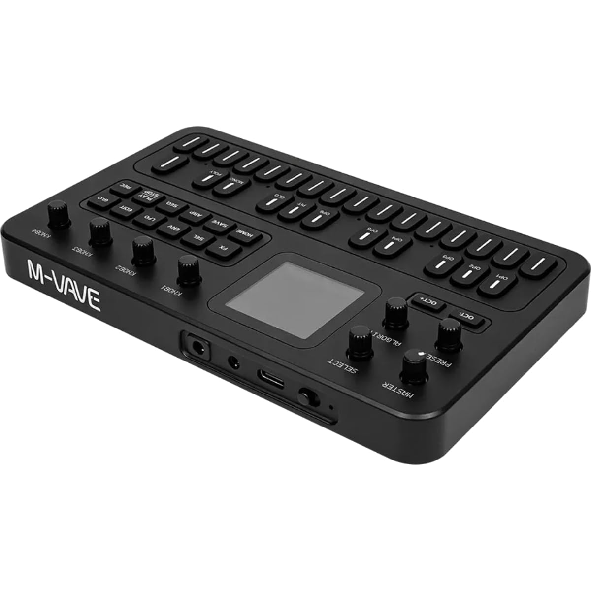 M-Vave FM1 - ​​Sintetizador FM portátil de 27 teclas con 128 presets, 32 algoritmos, 6 operadores, altavoz integrado, arpegiador, secuenciador de 16 pasos, USB-C, BLE MIDI y entrada MIDI
