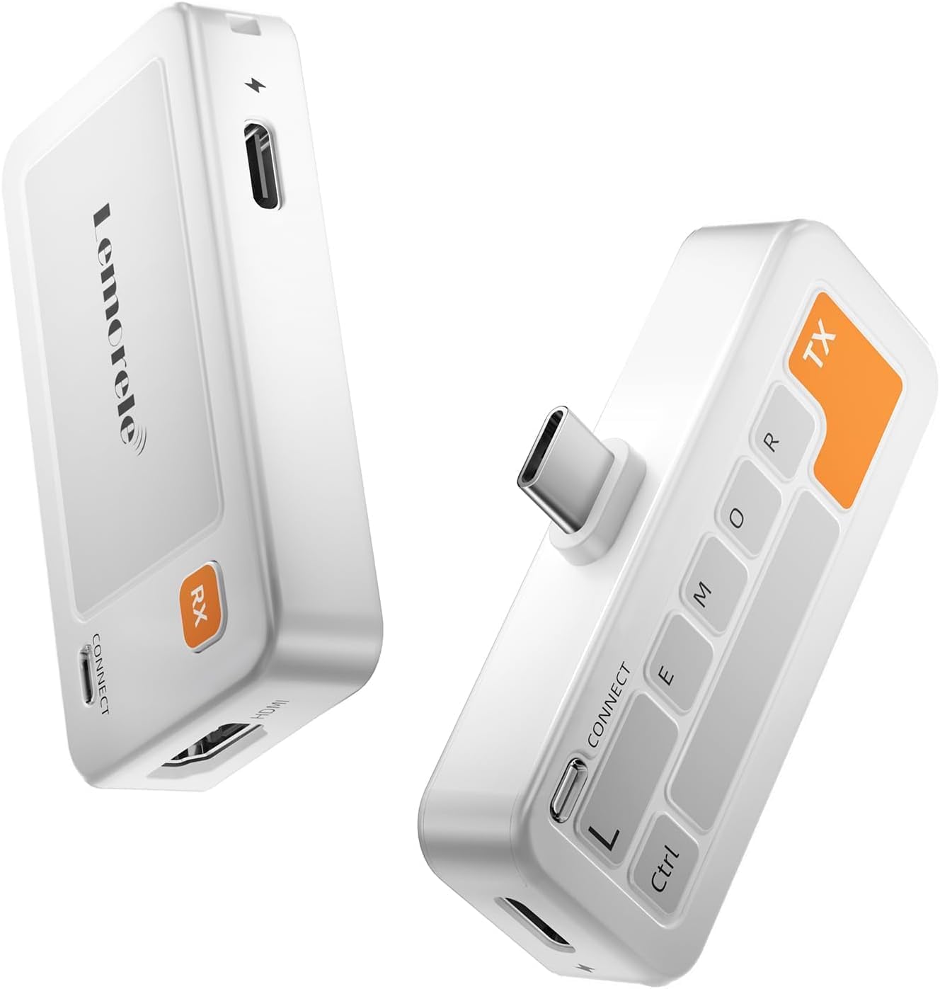Lemorele Trasmettitore USB C Wireless e Ricevitore HDMI, Trasmissione HDMI 5G 50m Plug & Play per Streaming di File, Video e Audio a Monitor/Proiettore