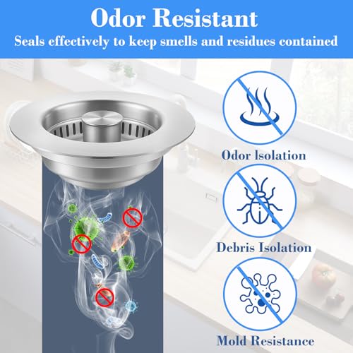 Tapón para desagüe de cocina Pop Up acero inoxidable 304 miniatura 4