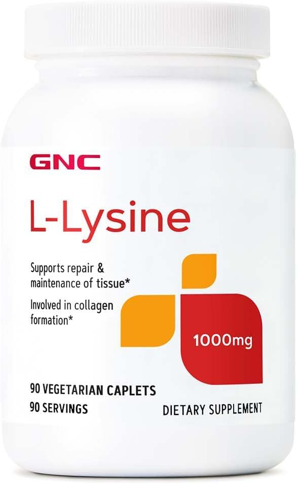 GNC L-Lysine 1000mg - 90 Vegetarian Tablets