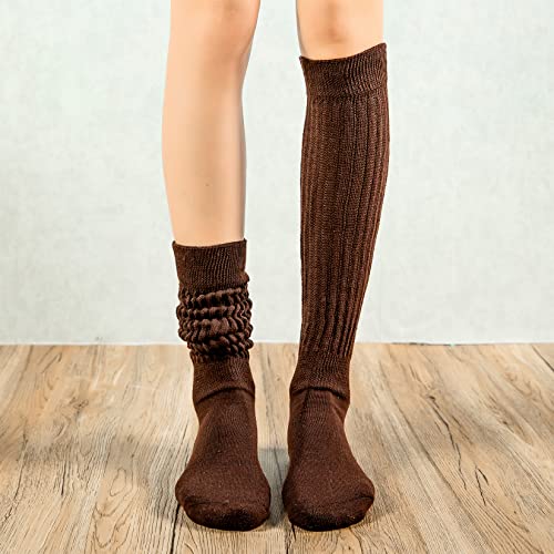Image of Century Star Knee High Slouch Socks for Women - 80s 90s Scrunch Socks Soft Leg Warmers Stacked Boot Socks Holiday Daily