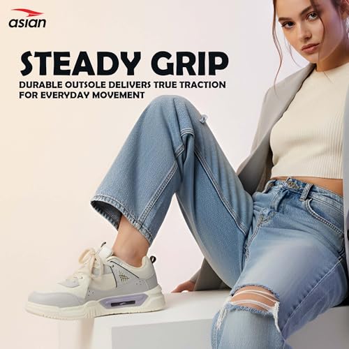 Image of ASIAN Stella-01 Women's Stylish Sneakers for Girls | Lightweight, Cushioned & Durable Casual Shoes with Soft Insole, Grip Sole & Trendy Look