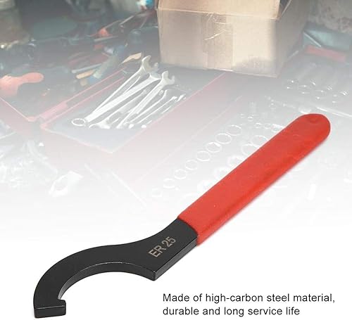 Miniatura 3 de Hyuduo Llave APU 1316, llave inglesa de gancho C, llave de acero de alto carbono para broca de acero de alto carbono para tuerca de sujeción de