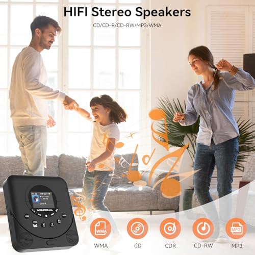 image for CD Player Portable, MONODEAL Dual Stereo with CD Player with Speakers,