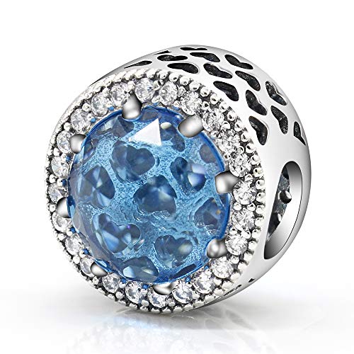 925 Sterling Silver Blue Charm Beads & Cute Pet Bead for Women Men Teens - fits Jewelry Making & DIY Chain Bracelets Necklace - Best Gift for Girlfriend Wife Mother | Birthday Anniversary Christmas