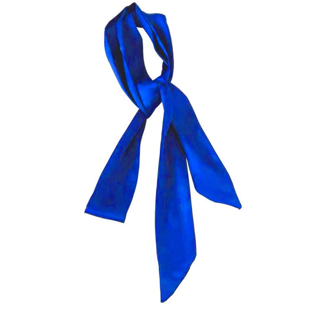 Stylish Soft Scarf Ribbon Scarf Long Skinny Satin Belt Sash Necktie Neck Scarf Choker for Women, Royal Blue, 200cm*5cm