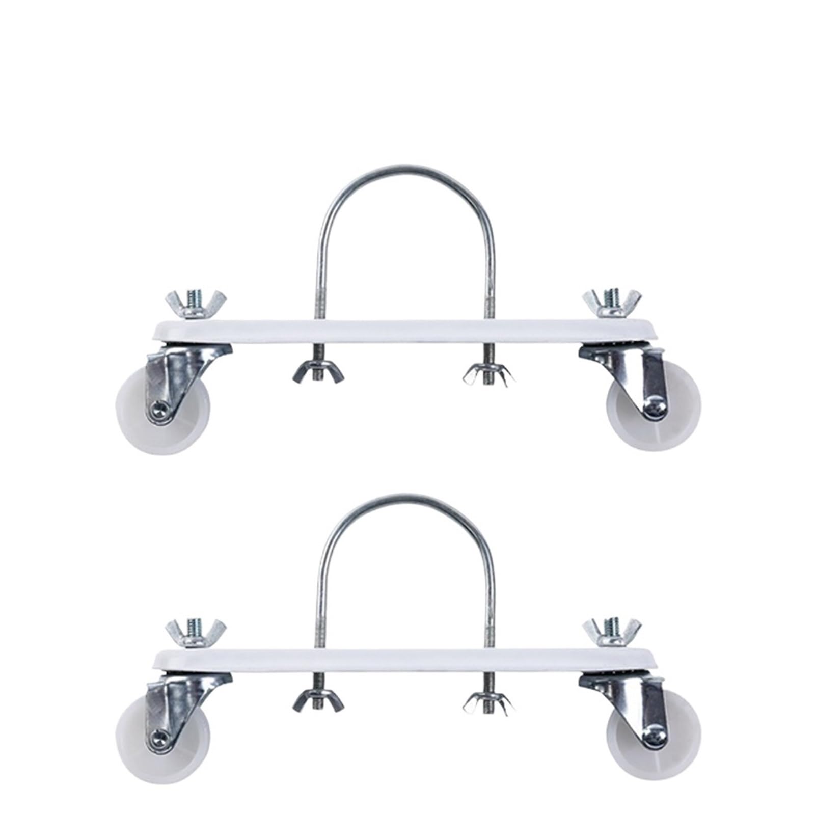 SUBLXPoten Radiator Bracket 2pc Pulley Bracket Hydroelectric Radiator Electric Heater Mobile 360 Degree Omni-directional Wheel Stand Home Office Hardware(White)